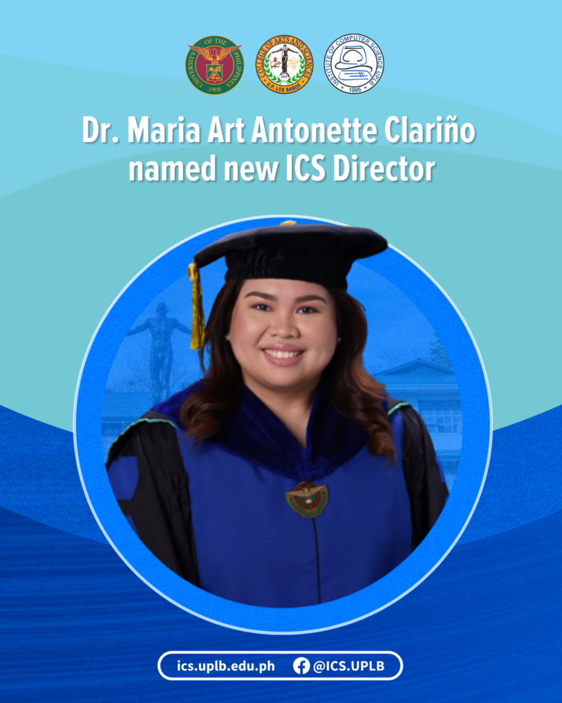 Dr. Maria Art Antonette Clariño named new ICS Director – Institute of ...